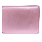 FENDI Tri-fold wallet 8M0480 leather Metallic pink FF Diamond
