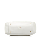 White Fendi Medium Glacier FF Tote Satchel