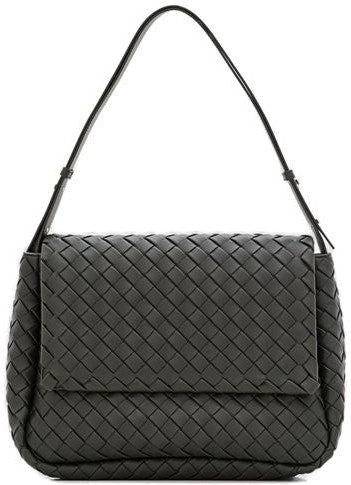 Bottega Veneta Men's Luxe Leather Raffia Bag in Green | Size UNICA | 755769V3BD1