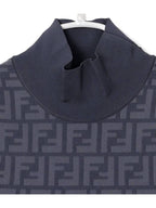 Fendi FF motif sleeveless midi dress blue