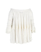 Chloe Off-Shoulder Blouse in White Cotton