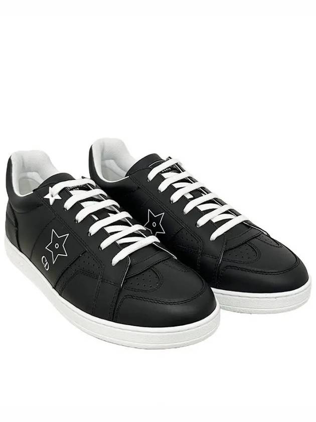 Star Calfskin Low Top Sneakers Black Dior