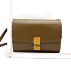 CELINE Box Calfskin Medium Classic Box Flap Bag Camel LA39210