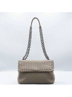 Bottega Veneta 386499 Etoff Intrecciato Nappa Large Olympia Shoulder Bag