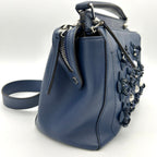 Fendi Flowerland Medium DotCom Handle Bag - Blue Handle Bags, Handbags LA14984