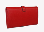 Hermes Wallet H1528 Wallet Cow Leather Red