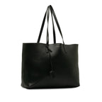 Saint Laurent Tote Shopper Bag in Calf Leather Black 394195