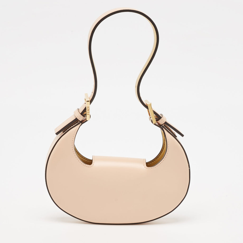 Fendi Peach Leather Mini Cookie Hobo