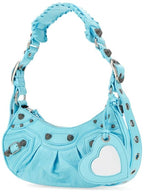 Balenciaga Le Cagole XS Lambskin Shoulder Bag Light Blue