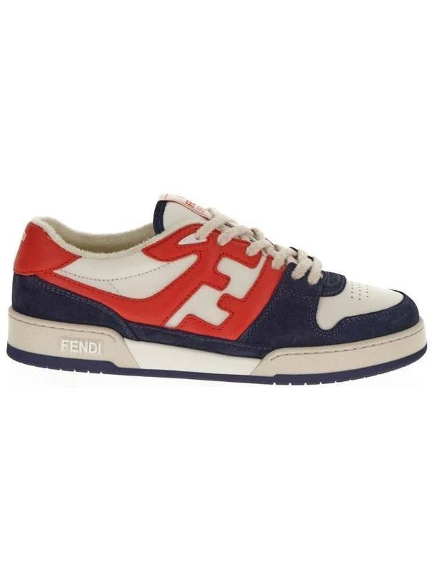 Fendi Match Suede Low Top Sneakers Blue Orange