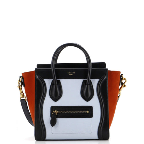 Celine Tricolor Luggage Bag Leather Nano