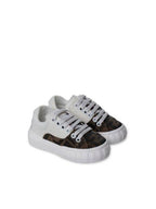 Fendi Kids Force Leather Low Top Sneakers White