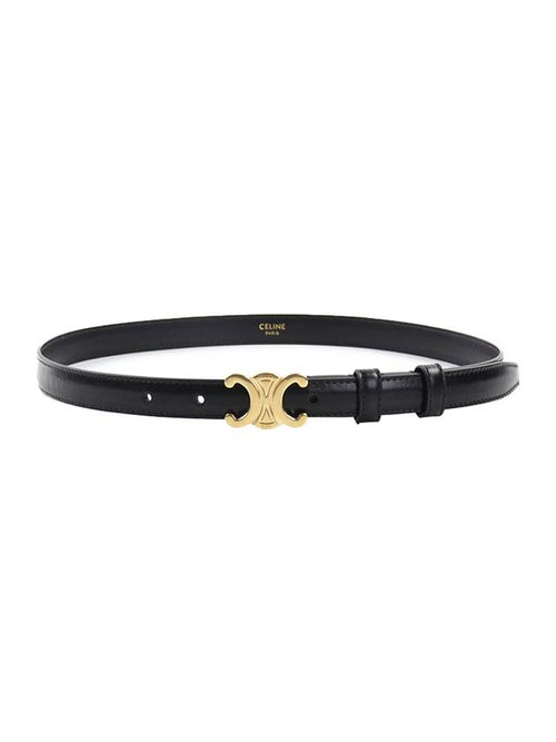 CELINE Triomphe Small Taurillon Leather Belt Black