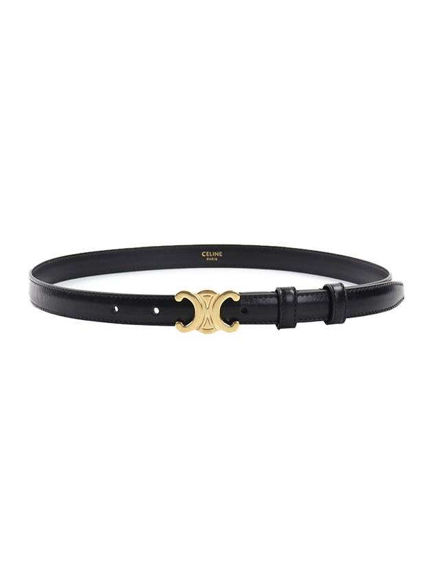 CELINE Triomphe Small Taurillon Leather Belt Black