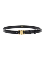 CELINE Triomphe Small Taurillon Leather Belt Black