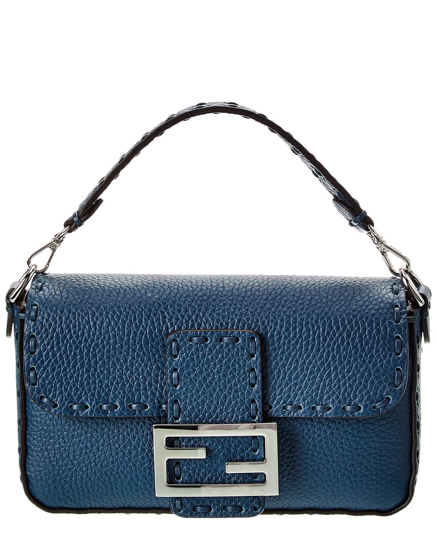 FENDI Baguette Mini Leather Shoulder Bag