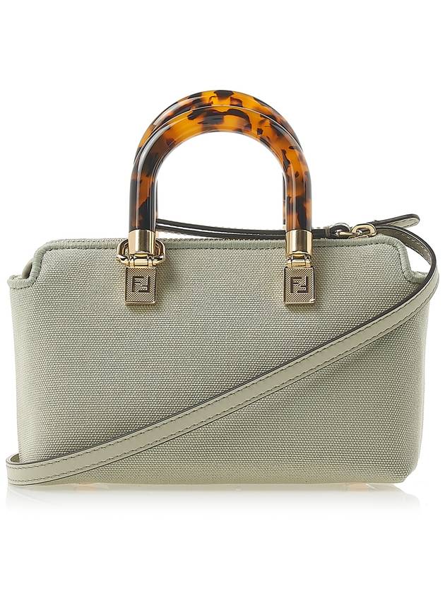 Fendi By The Way Small Canvas Tote Bag Green