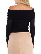Burberry ribbed knit off-shoulder top