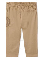 Burberry Burberry Boys Romeo Archive Beige Logo Graphic Cotton Twill Trousers, Size 2Y