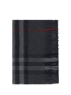 Burberry Check Cashmere Scarf Charcoal