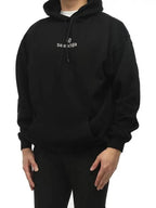 Balenciaga Logo Cotton Hoodie Black