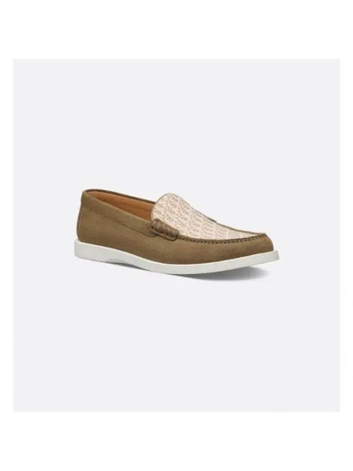 Granville Oblique Jacquard Suede Loafers Brown Dior