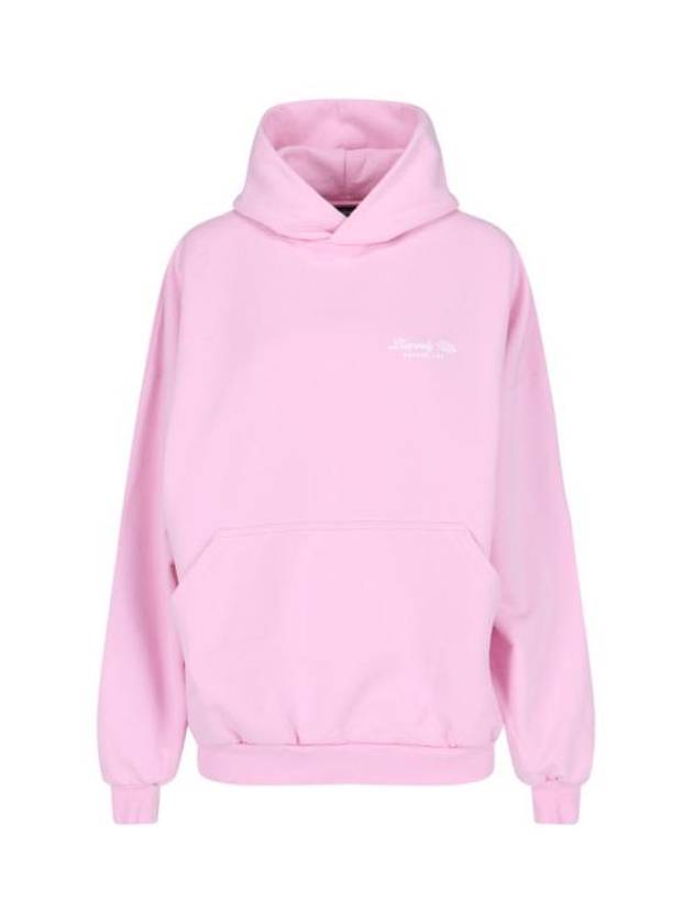 Balenciaga Beverly Hills Embroidered Hooded Top Pink