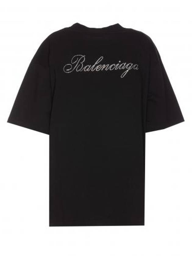Balenciaga Logo Print Short Sleeve T-Shirt Black