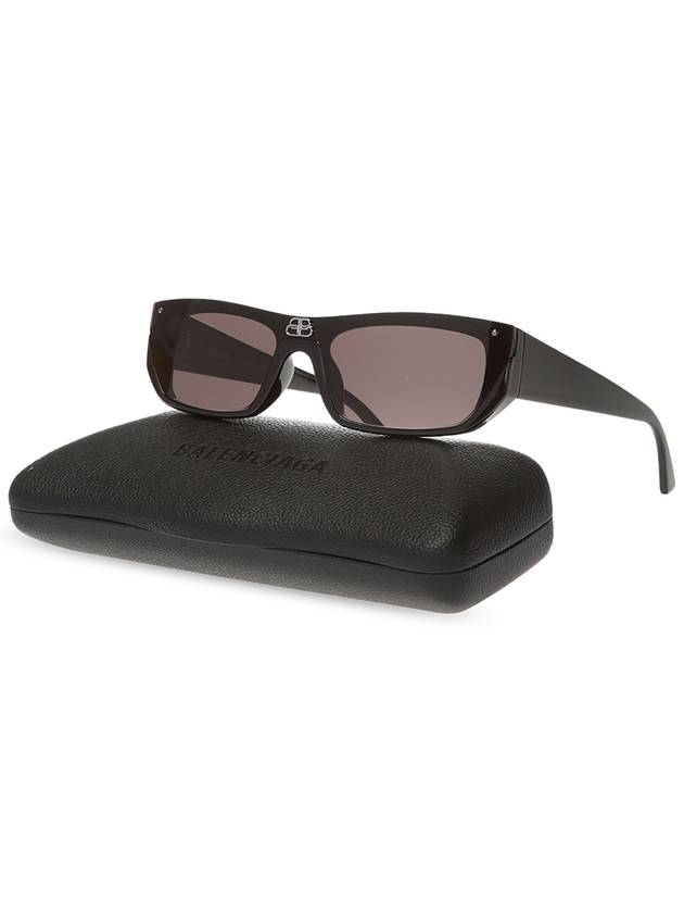 Balenciaga Shield Rectangular Sunglasses Black