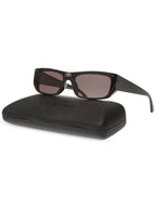 Balenciaga Shield Rectangular Sunglasses Black