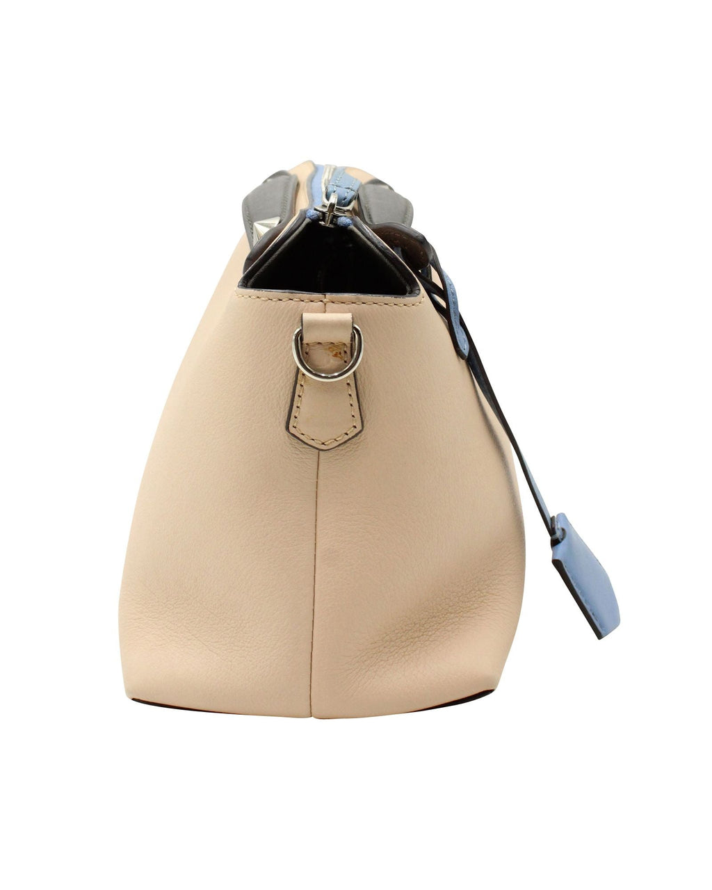 Fendi By the Way Small Bag in Peach and Blue Calfskin Leather