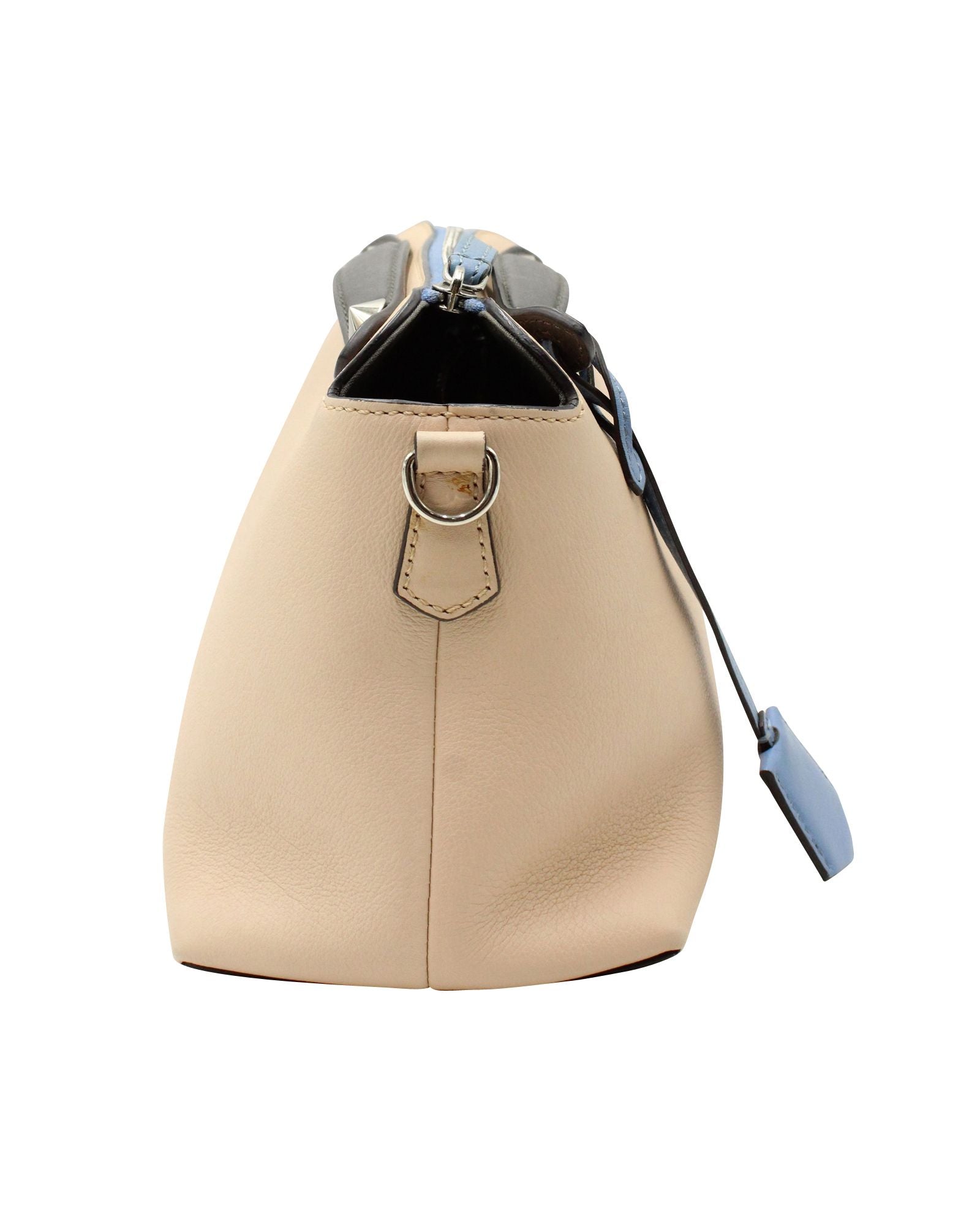 Fendi By the Way Small Bag in Peach and Blue Calfskin Leather
