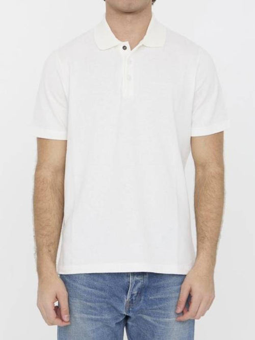Fendi FF Pique Polo Shirt White