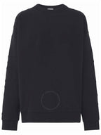 Burberry Men's Logo Embossed Cotton Sweatshirt Black