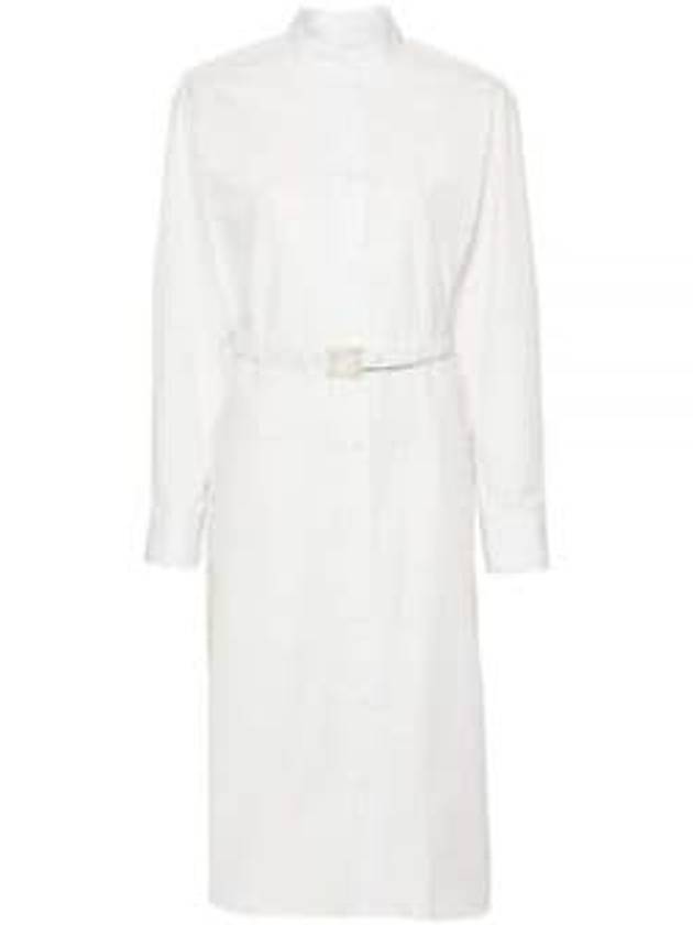 Fendi Cotton Poplin Midi Dress White
