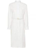 Fendi Cotton Poplin Midi Dress White