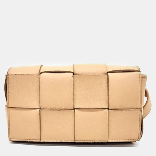 Bottega Veneta Beige Leather Cassette Belt Bag