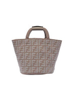 Fendi FF Cashmere Shopping Bag Beige