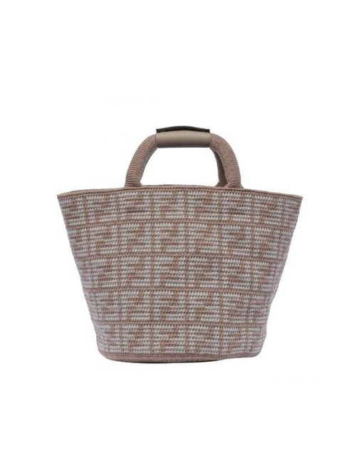 Fendi FF Cashmere Shopping Bag Beige