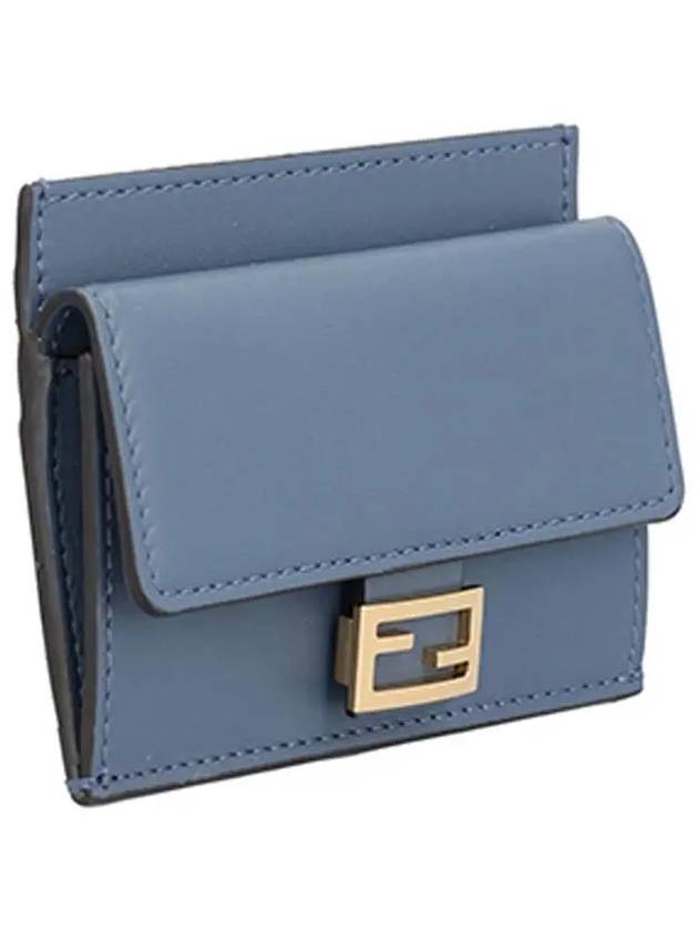 Fendi FF Baguette Flap Card Wallet Blue