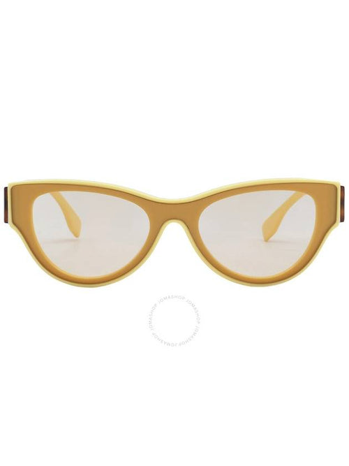 Fendi Fendi Shiny Light Brown Shield Ladies Sunglasses FE40135I 39E 140