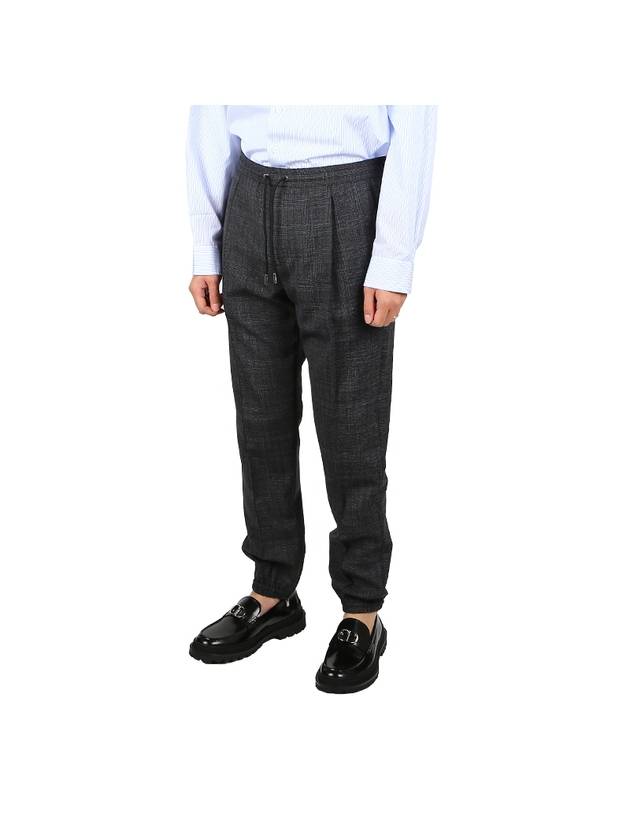 Men's Virgin Wool Banding Track Pants Grey Dior
