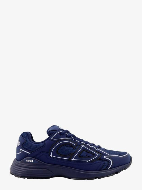 B30 CD Logo Patch Technical Fabric Low Top Sneakers Navy Dior