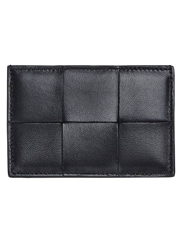 Bottega Veneta Intrecciato Lambskin Calfskin Card Wallet Black