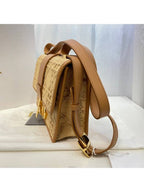 New product level Montaine 30 Cannage Raffia Natural Shoulder Bag Dior