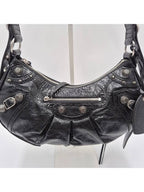 Balenciaga Le Cagole Small Leather Shoulder Bag Black