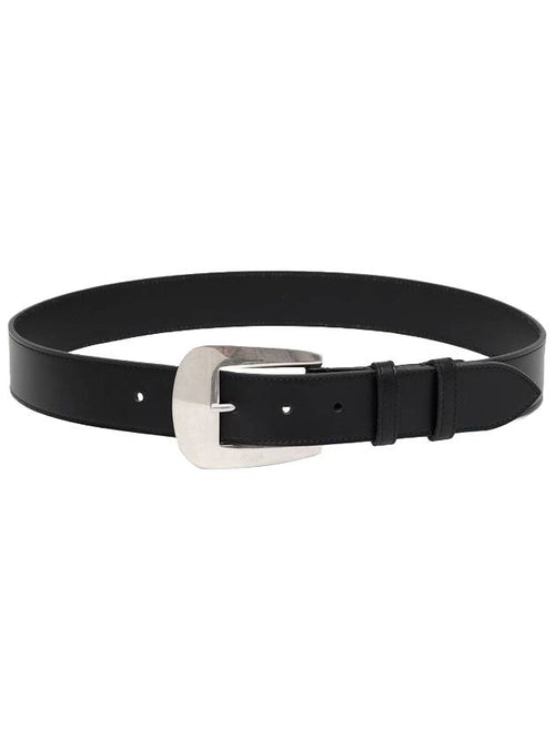 CELINE Vintage Calfskin Large Marco Belt Black