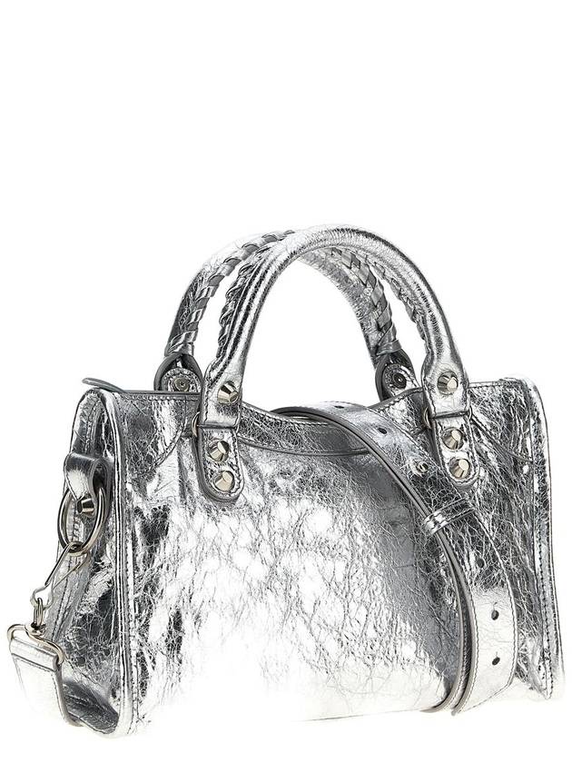 Balenciaga Women s Le City Mini Shoulder Bag Silver