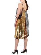 Burberry Burberry Ladies Gold Bicolor Sequin Cocktail Dress