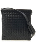 Bottega Veneta Intreciato Medium Cross Bag Black